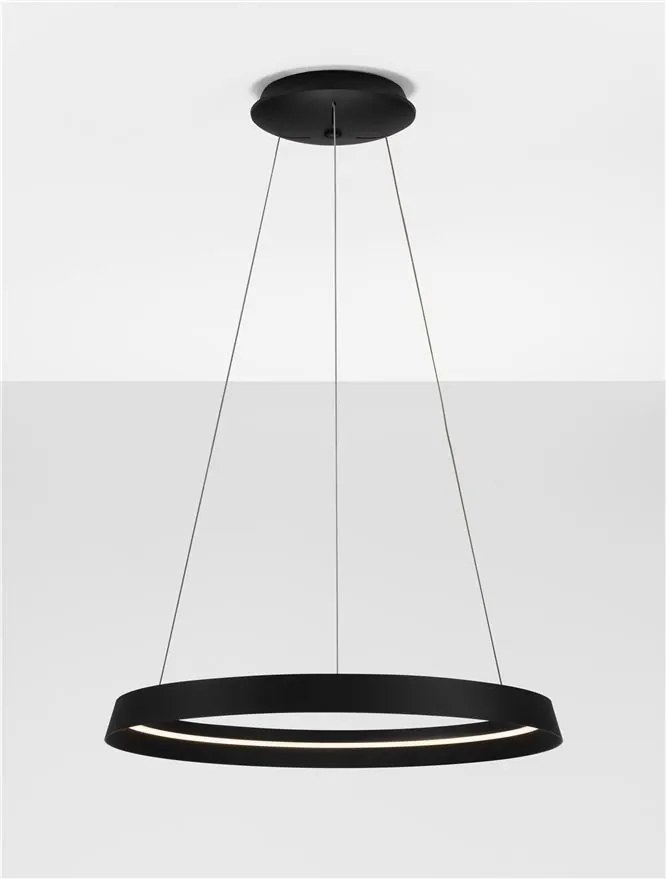 Lustra LED suspendata design modern circular ORMI negru