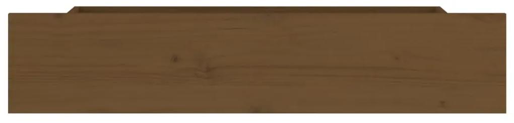 Sertare pentru pat, 4 buc., maro miere, lemn masiv de pin maro miere, 95 x 57 x 18 cm