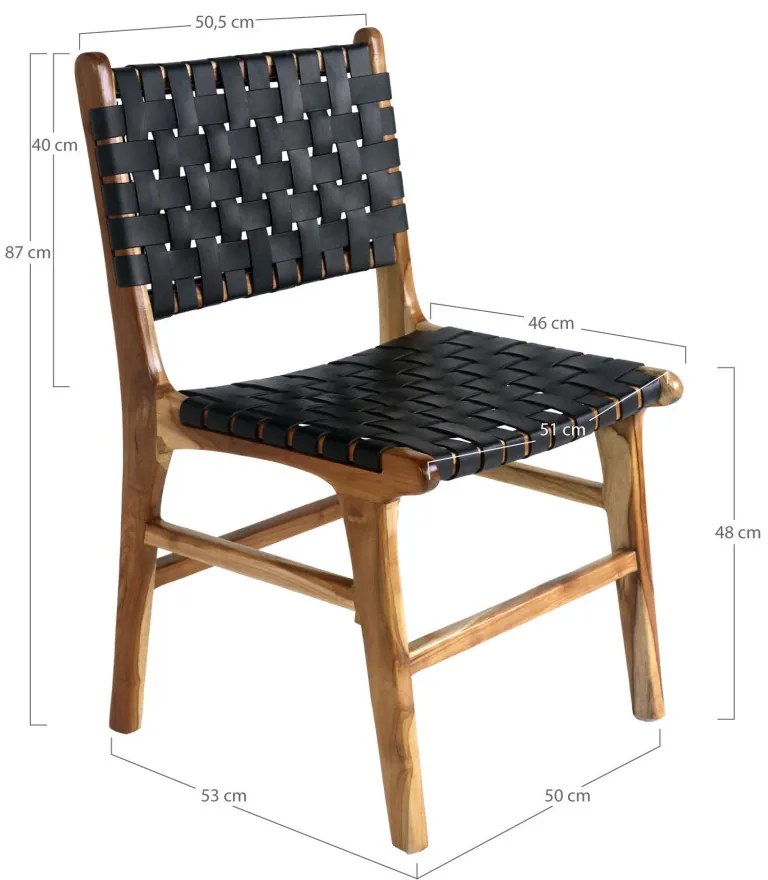 Scaun Perugia din lemn negru