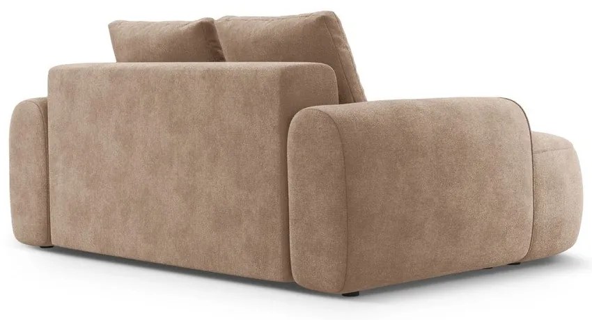 Canapea maro deschis cu tapițerie din catifea 175 cm Linz – Cosmopolitan Design