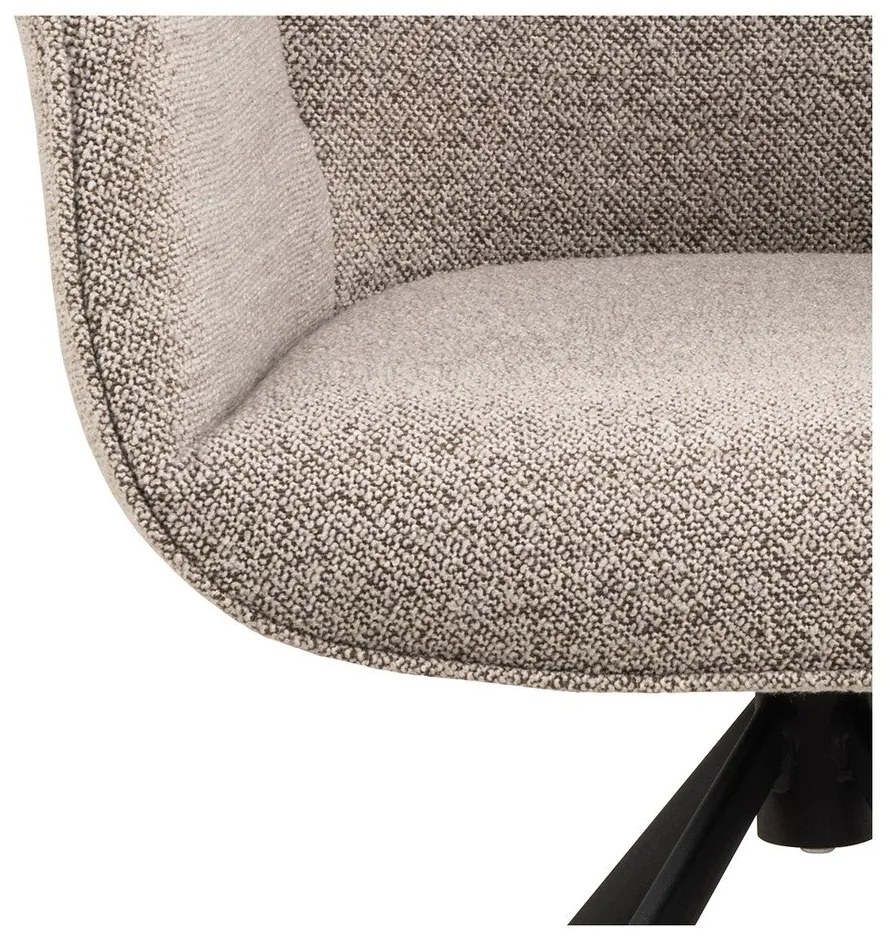 Scaun de sufragerie gri închis tapițat Aura – Actona