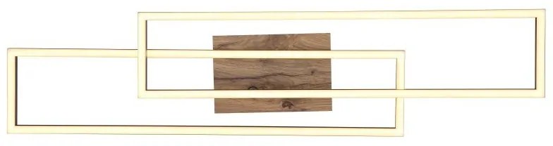 Plafoniera LED moderna DAKARI negru/lemn