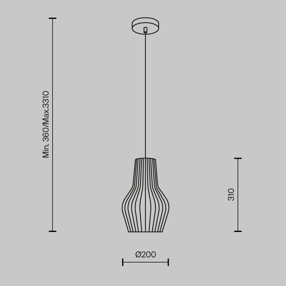 Pendul design decorativ natural Roots 20cm