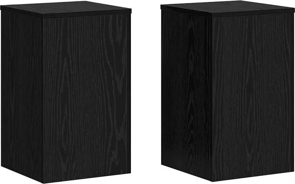 vidaXL Suport pentru plante 2 pcs Stejar Negru 30 x 30 x 50 cm