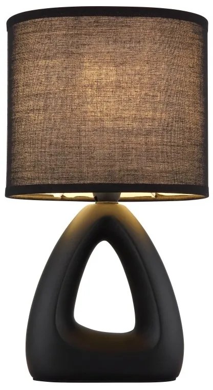 Lampa de masa ceramica neagra TRIANGLE