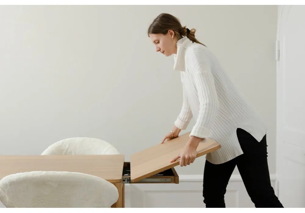 Masă de dining extensibilă din lemn masiv de stejar 90x200 cm Heart'n'Soul – UMAGE