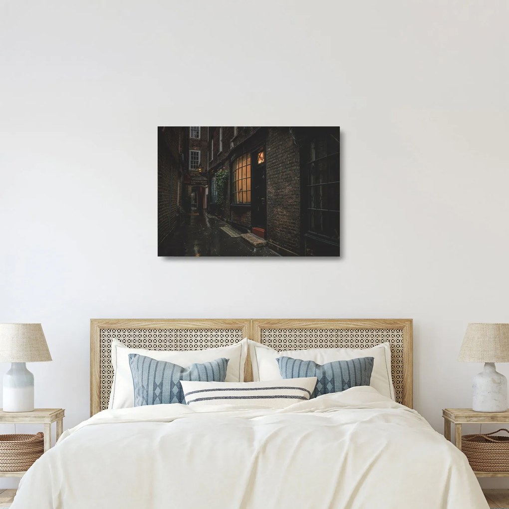 Tablou pe sticlă -Strada din Londra (70x50 cm)