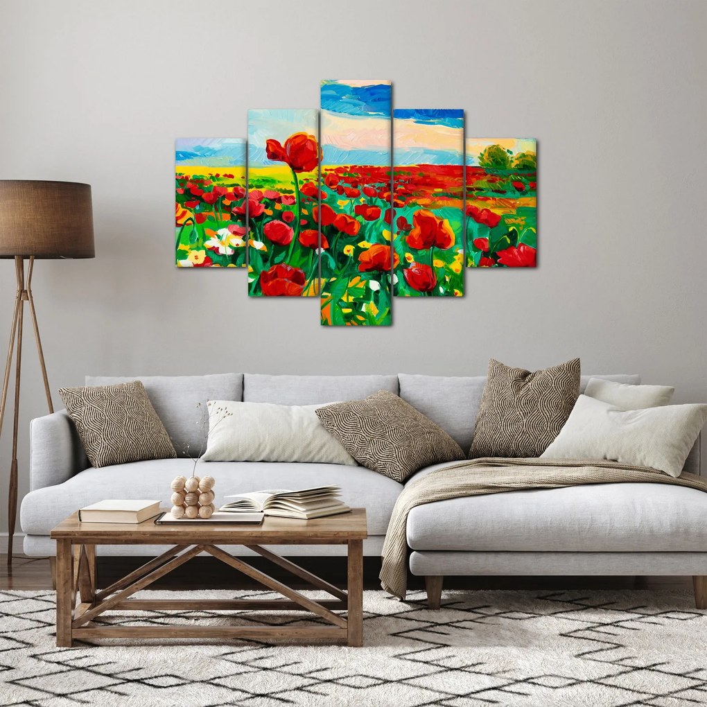 Tablou - Câmp cu maci (150x105 cm)