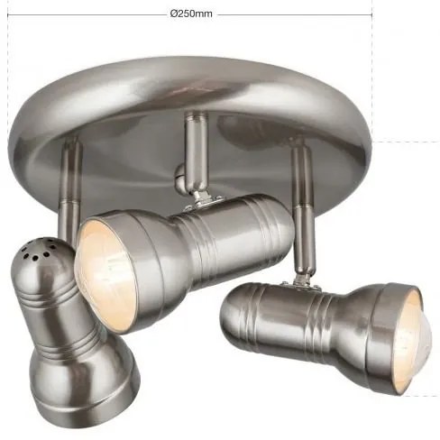 Plafoniera cu 3 spoturi directionabile Wilhelm Str 10-297/3 satin OR