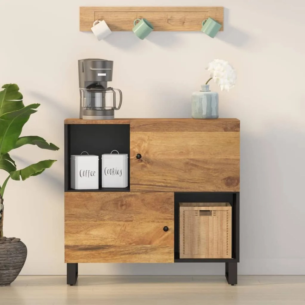 352924 vidaXL Servantă cu 2 uși, 80x33x75 cm, lemn masiv de mango