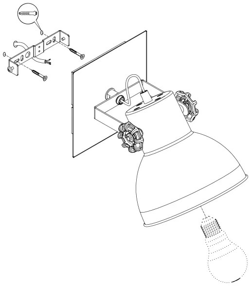 Aplică BARNSTAPLE 2 1xE27/28W/230V Eglo 43431