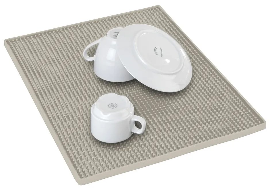 Scurgător de vase bej din cauciuc 40x30 cm Maxi – Wenko