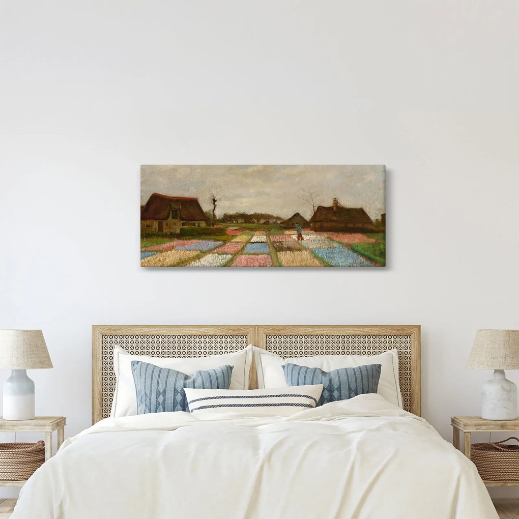Tablou - Vincent van Gogh, Flower Beds in Holland, reproducere (120x50 cm)