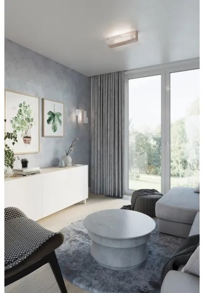 Aplică perete FENIKS 1 1xE27/60W/230V natural lemn