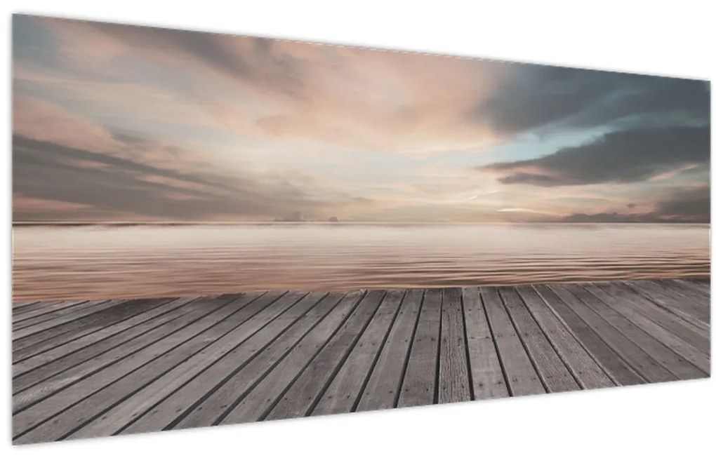 Tablou - Pier la apus de soare (120x50 cm)