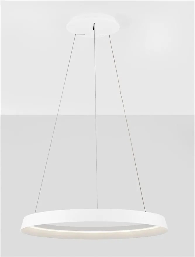 Lustra LED suspendata design modern circular ORMI alba