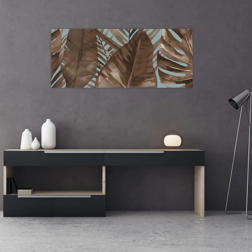 Tablou - Frunze de palmier acvarel (120x50 cm)