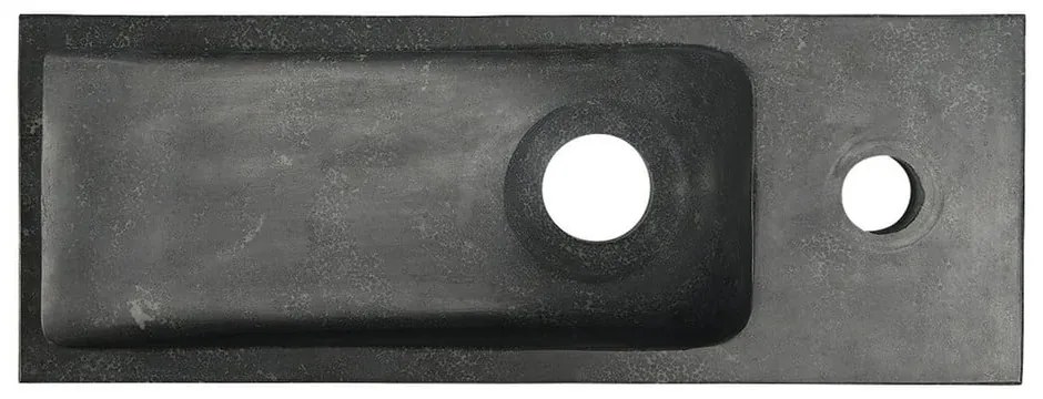 Chiuvetă mică pentru WC neagră din piatră 38x14 cm Blok – Sapho