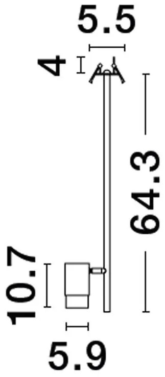 Lustra incastrata design minimalist PONGO 1L