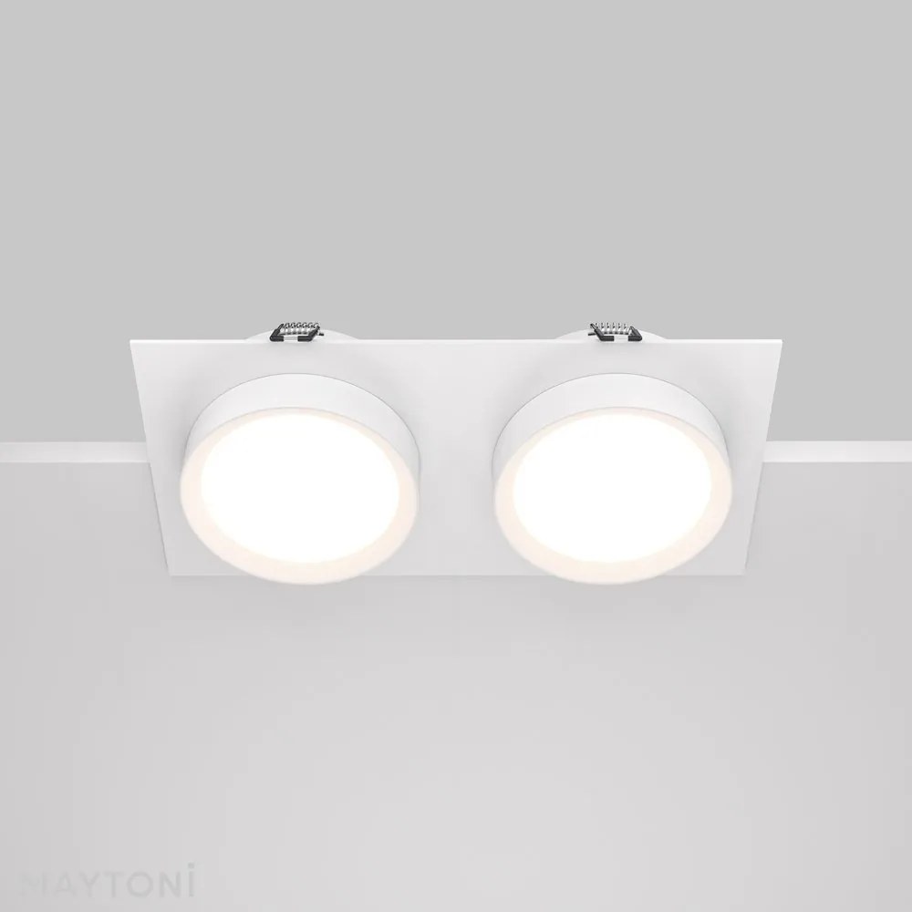 Spot incastrabil design tehnic Hoop 2 alb