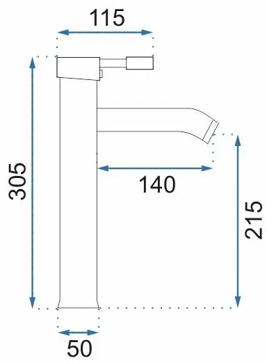 REA-B0027 - Baterie pentru lavoar GRAF, 30,5 cm, crom lucios