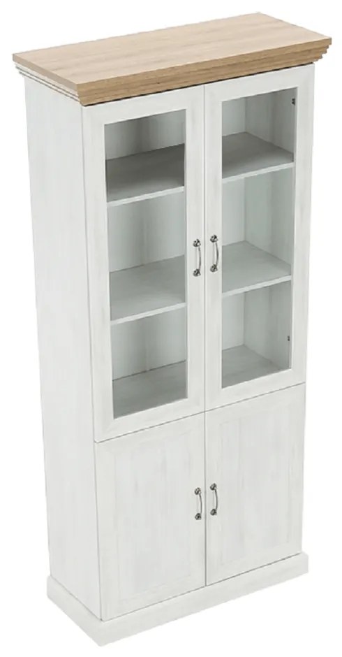 Vitrină, pin nordic/stejar sălbatic, ROYAL W4D