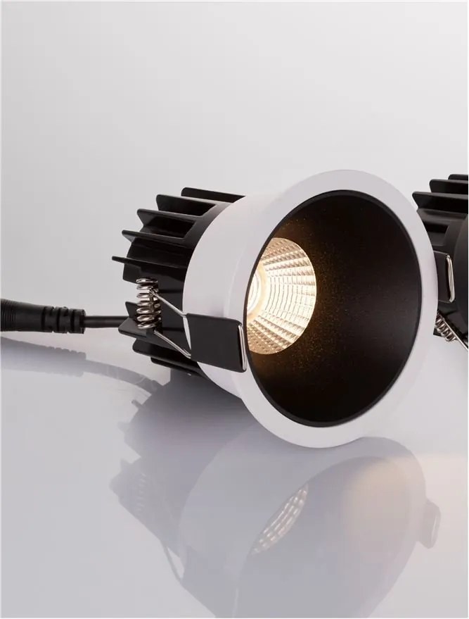 Spot LED incastrabil tavan fals / plafon LUELA 3000K alb/negru