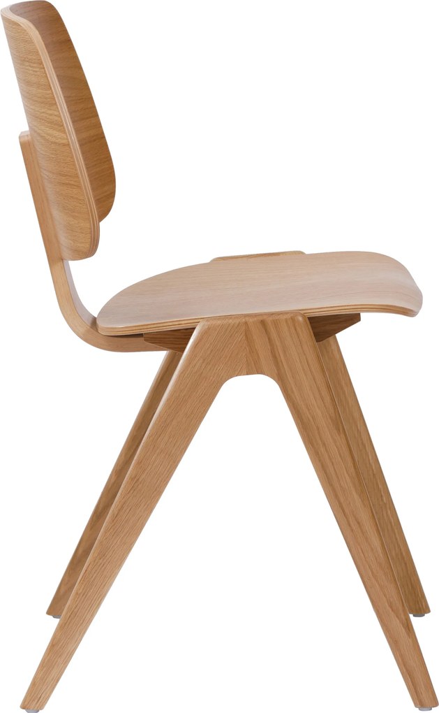 MAZZONI EXPORT AURA Stejar Natural - SCAUN DIN LEMN PENTRU LIVING SUFRAGERIE BUCĂTĂRIE MODERN NORDIC