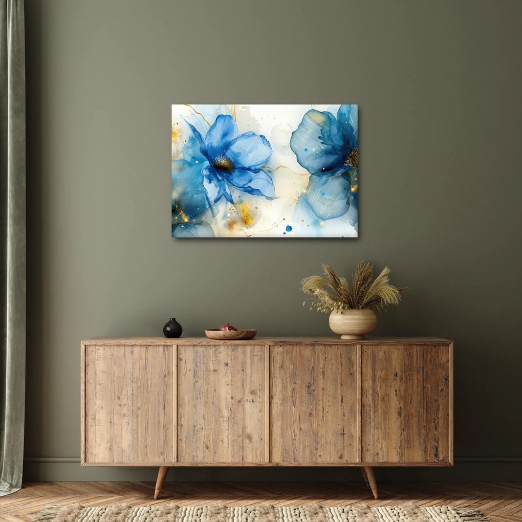 Tablou - Floral, pictură cu cerneală (70x50 cm)
