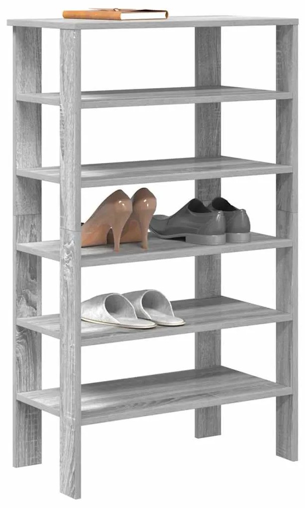 vidaXL Pantofar, gri sonoma, 61x32x105 cm, lemn compozit
