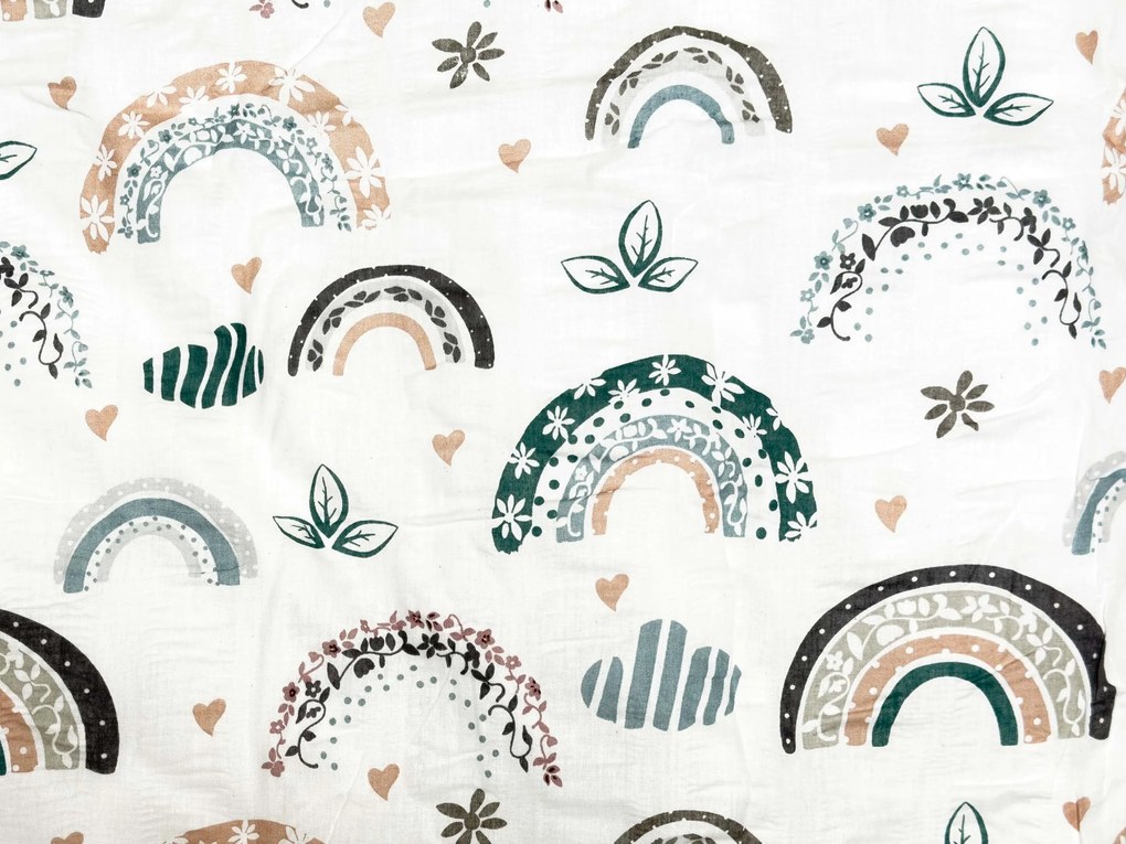 Lenjerie de pat din crep pentru patut Renforce RAINUBI alb. Dimensiune lenjerie de pat: 45 x 65 cm | 90 x 140 cm