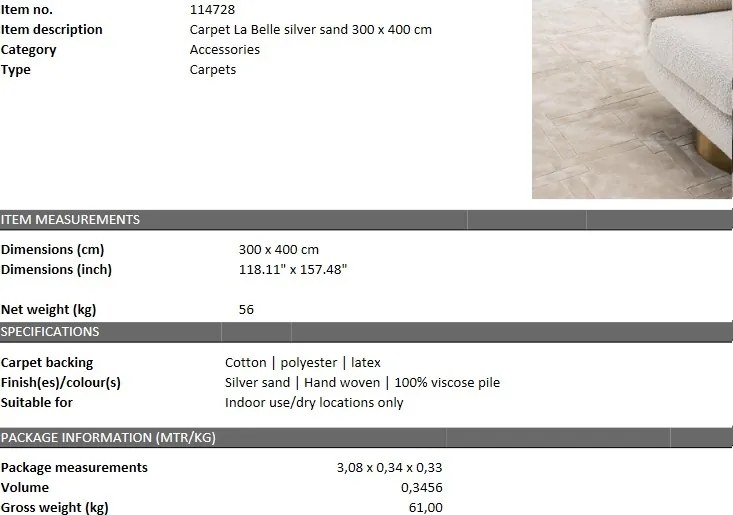 Covor design LUX La Belle 300x400cm 114728 HZ