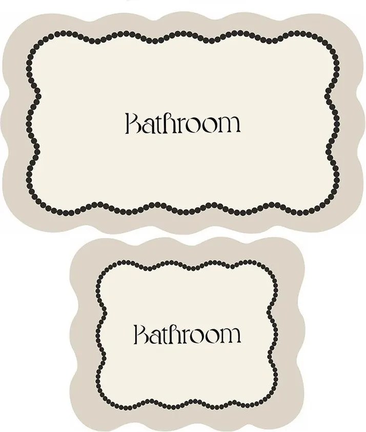 Covorașe de baie crem 2 buc. 60x100 cm Bounde – Foutastic