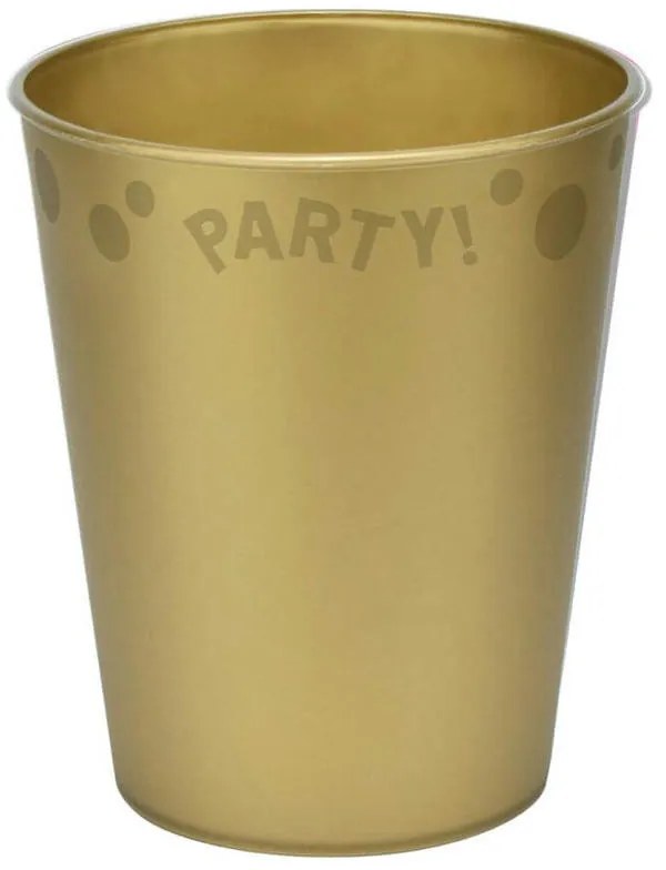 Party Gold Pahar din plastic premium micro aurie 250 ml