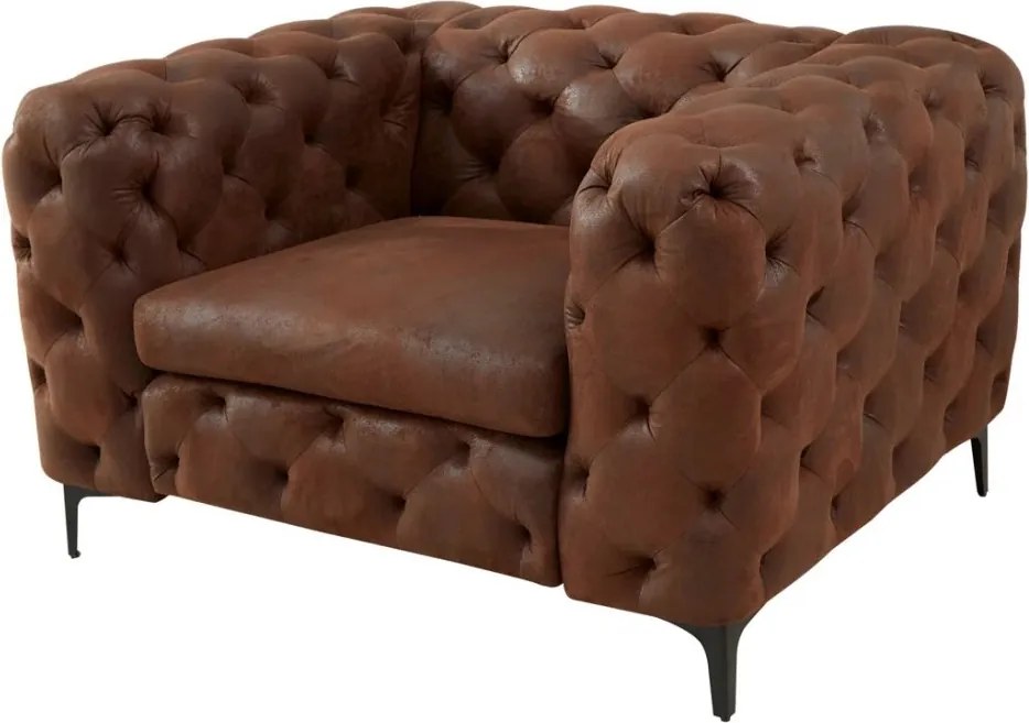 Fotoliu design Chesterfield, Microfibra, Maro Antic, MODERN BAROCK