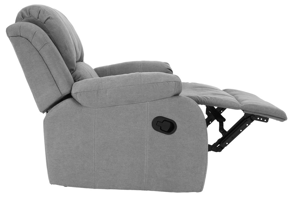 Fotoliu relaxant reglabil, material gri deschis, ASKOY