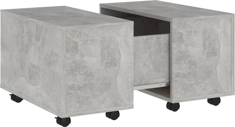 vidaXL Măsuță de cafea, gri beton, 60x60x38 cm, lemn prelucrat