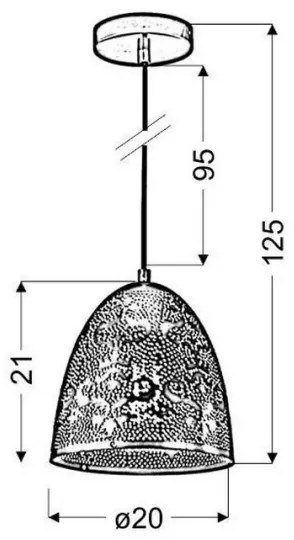 Lustră pe cablu SFINKS 1xE27/60W/230V