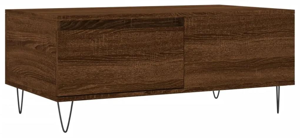 830811 vidaXL Măsuță de cafea, stejar maro, 90x50x36,5 cm, lemn prelucrat