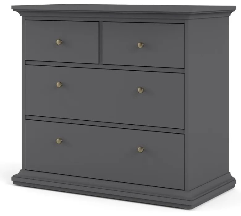 Comodă gri joasă 96x87 cm Paris – Tvilum