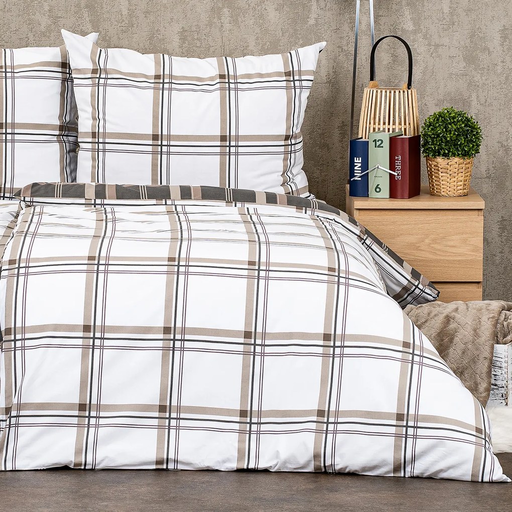 Lenjerie de pat 4Home Scotch, din bumbac, 140 x 220 cm, 70 x 90 cm