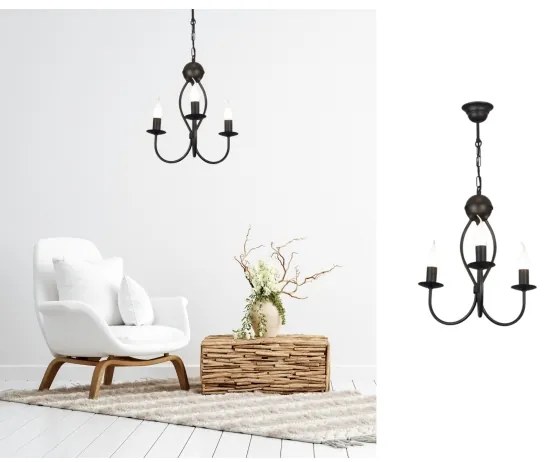 Lustră pe lanț ARTHUR 3xE14/40W/230V