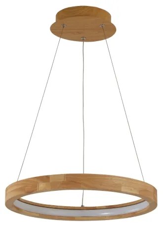 Brilagi - Lustră LED pe cablu UMEA WOOD LED/30W/230V Ø 40 cm lemn de cauciuc
