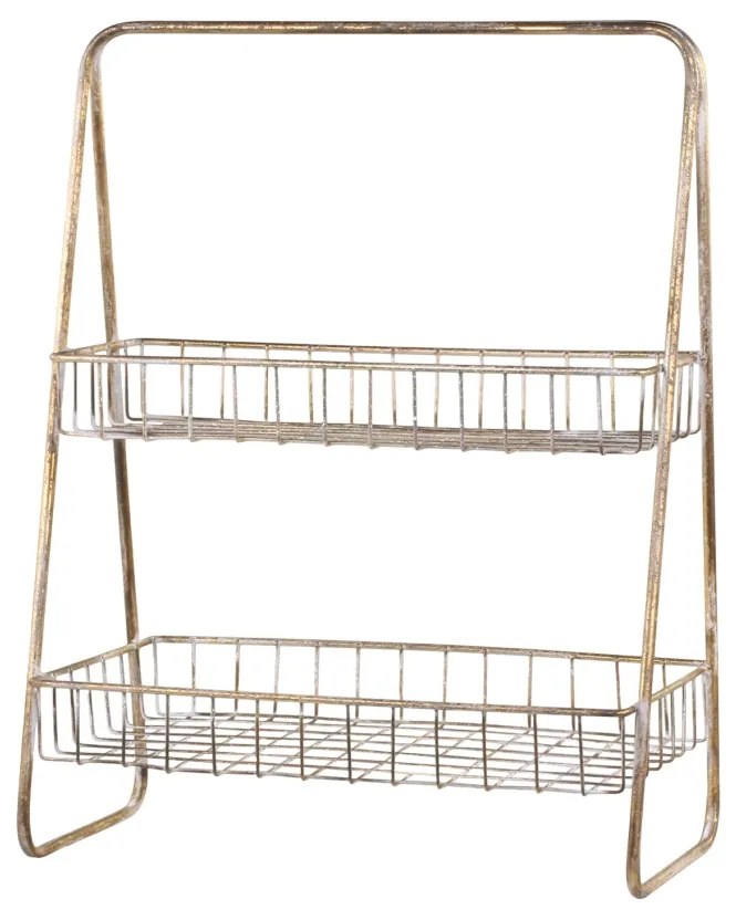 Etajera din metal, cu 2 rafturi
