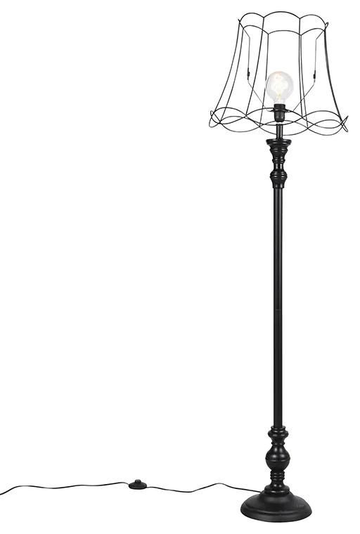 Lampă de podea neagră cu umbră Granny Frame 45 cm - Classico