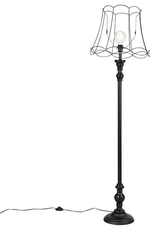 Lampă de podea neagră cu umbră Granny Frame 45 cm - Classico