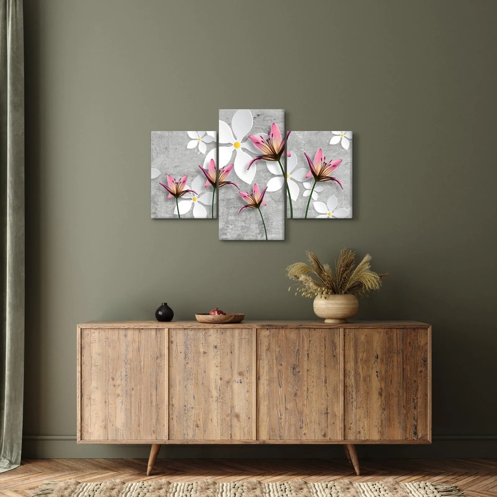 Tablou cu abstracție florală (90x60 cm)