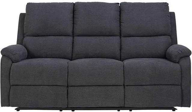 Canapea recliner gri inchis din textil pentru 3 persoane Sabia Actona Company
