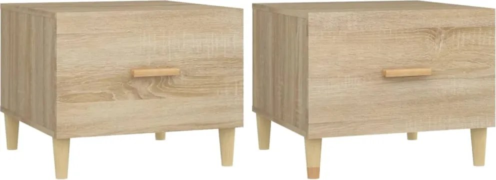vidaXL Măsuțe de cafea 2 buc. stejar sonoma 50x50x40 cm lemn compozit
