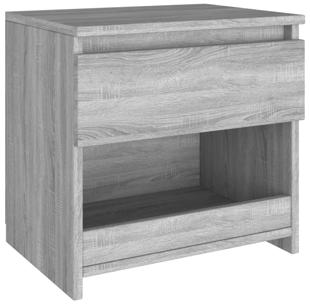 815131 vidaXL Noptieră, sonoma gri, 40x30x39 cm, lemn prelucrat